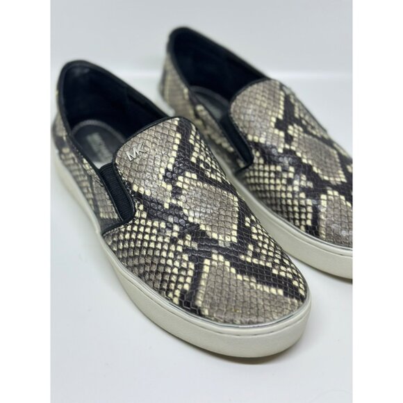 Michael Kors Women Snakeskin Embossed Loafers Shoes Size 6.5 Slip On - Picture 2 of 8